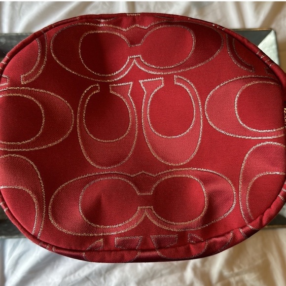 Coach Poppy Bucket Bag Canvas Red Monogram - Picture 9 of 13